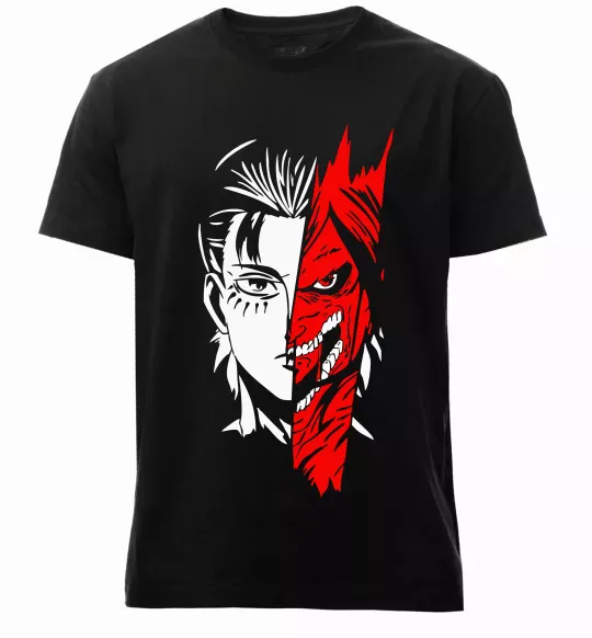 Чоловіча преміум футболка Ерен Єгер Чорний фото