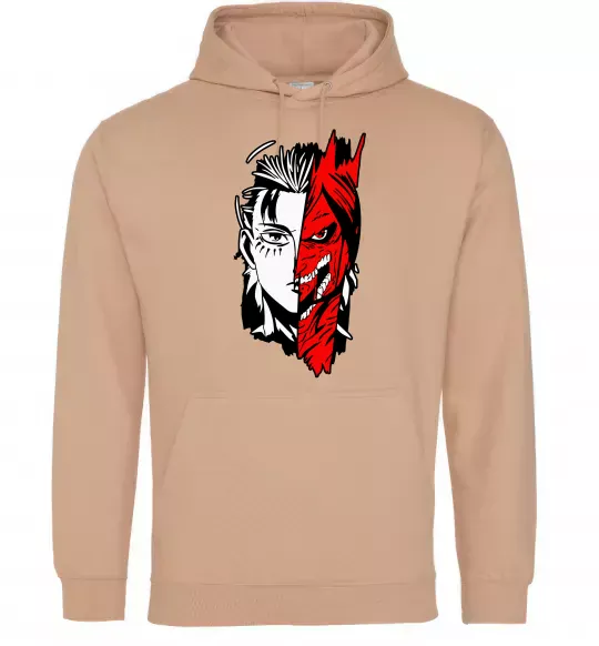 Мужская толстовка (худи) Ерен Єгер Песочный фото