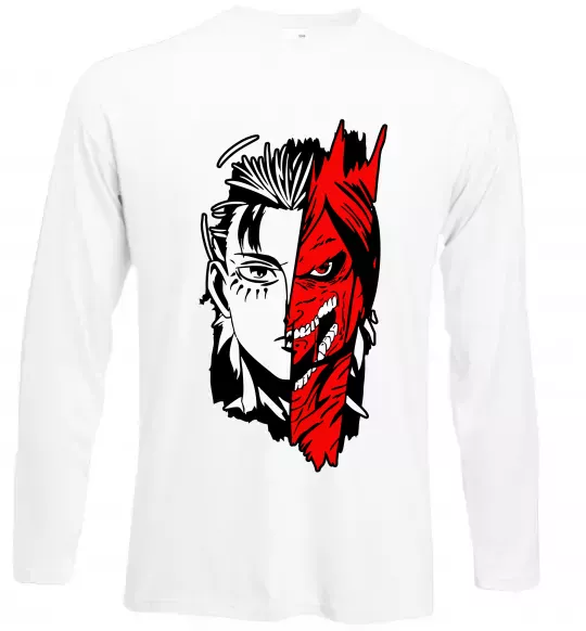 Лонгслів Ерен Єгер Білий фото