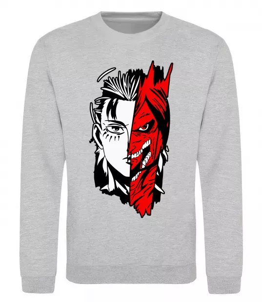 Свитшот Ерен Єгер Серый меланж фото