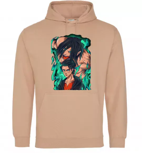 Чоловіча толстовка (худі) Ерене Єгер титан Пісочний фото