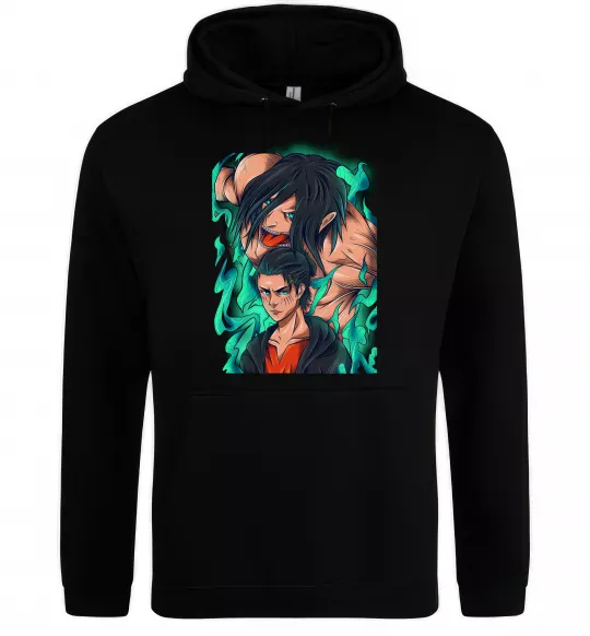 Жіноча толстовка (худі) Ерене Єгер титан Чорний фото