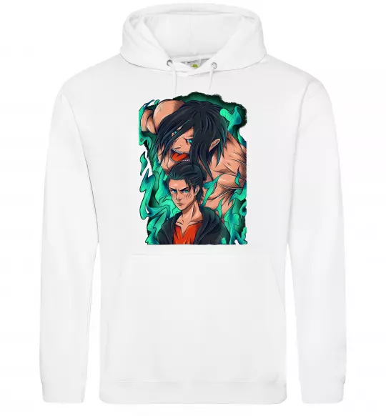 Жіноча толстовка (худі) Ерене Єгер титан Білий фото