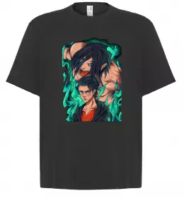 Футболка Оверсайз Ерене Єгер титан Черный фото