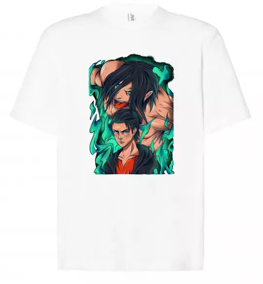 Футболка Оверсайз Ерене Єгер титан Белый фото