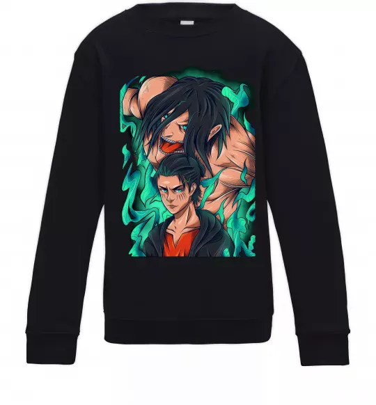 Детский Свитшот Ерене Єгер титан Черный фото