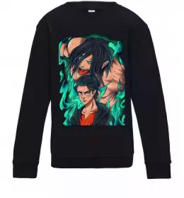 Дитячий світшот Ерене Єгер титан Чорний фото