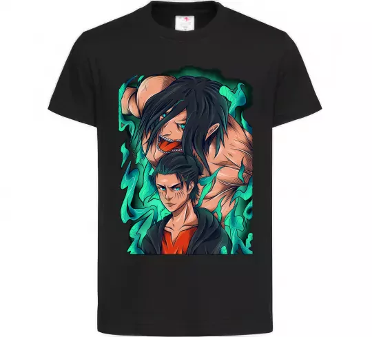 Детская футболка Ерене Єгер титан Черный фото