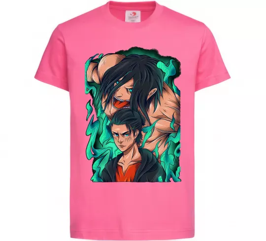 Детская футболка Ерене Єгер титан Ярко-розовый фото