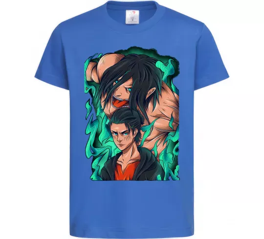 Детская футболка Ерене Єгер титан Ярко-синий фото