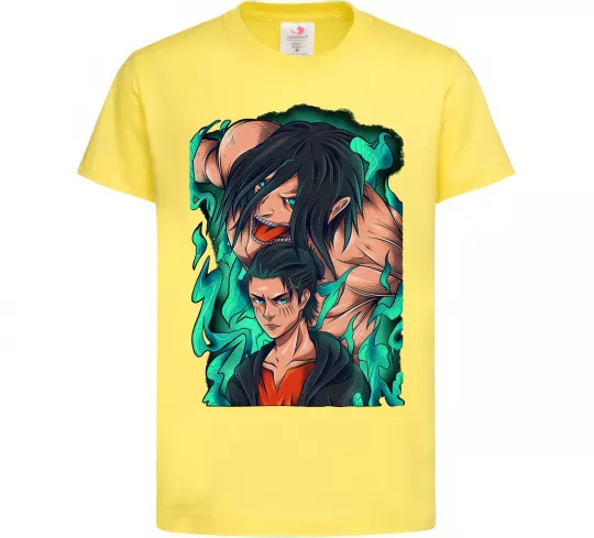 Детская футболка Ерене Єгер титан Лимонный фото