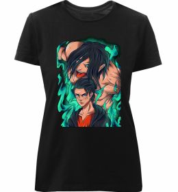 Женская премиум футболка Ерене Єгер титан