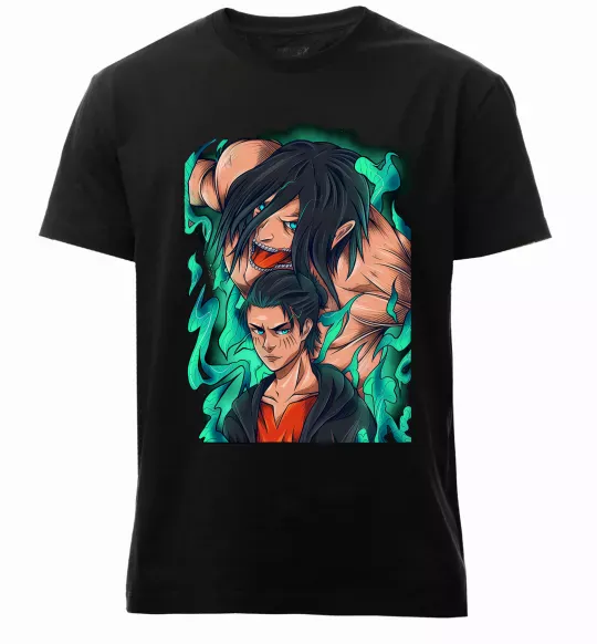 Мужская премиум футболка Ерене Єгер титан Черный фото