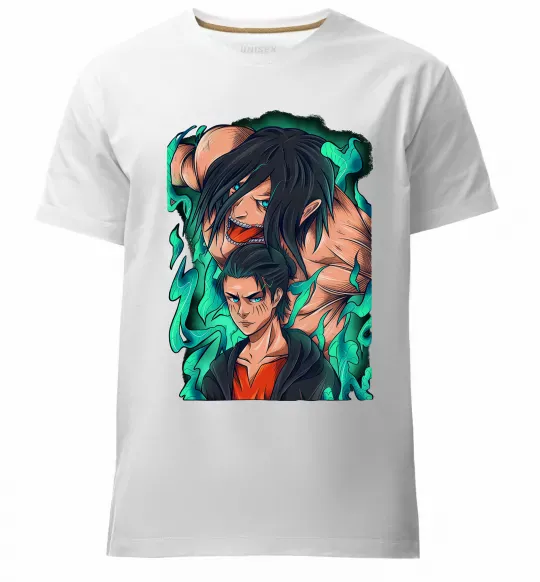 Мужская премиум футболка Ерене Єгер титан Белый фото