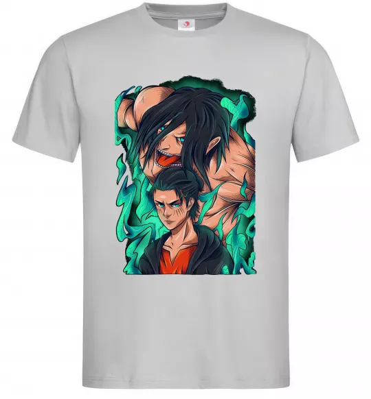 Мужская футболка Ерене Єгер титан Серый фото