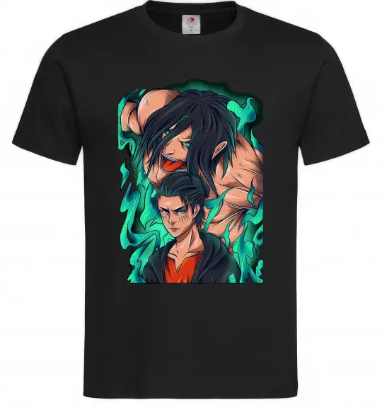 Мужская футболка Ерене Єгер титан Черный фото