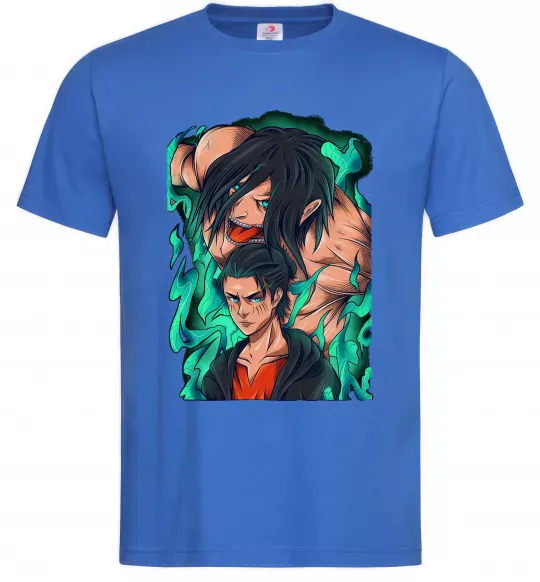 Мужская футболка Ерене Єгер титан Ярко-синий фото