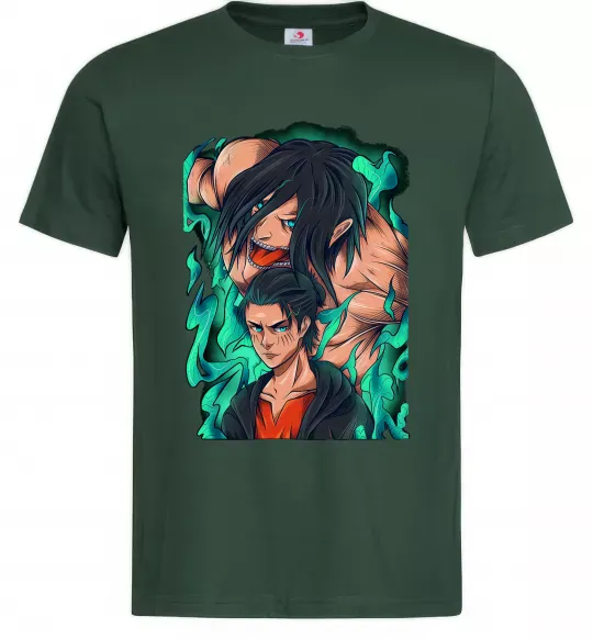 Мужская футболка Ерене Єгер титан Темно-зеленый фото