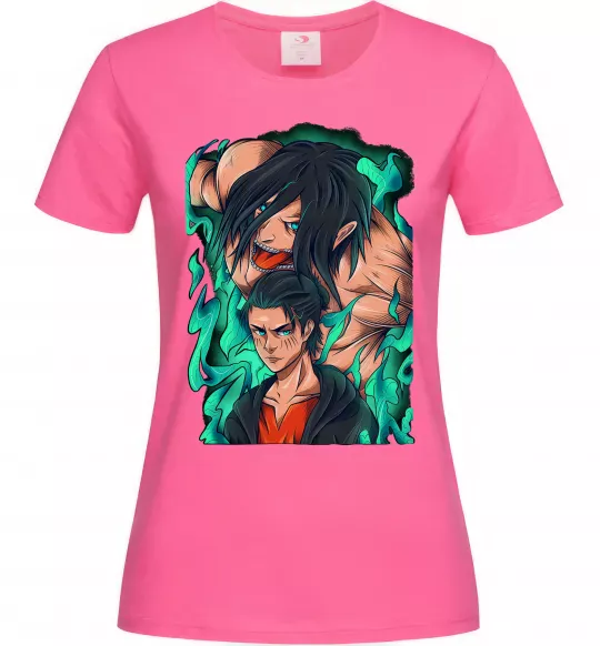 Женская футболка Ерене Єгер титан Ярко-розовый фото