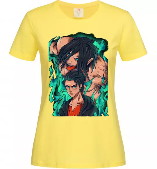 Женская футболка Ерене Єгер титан Лимонный фото