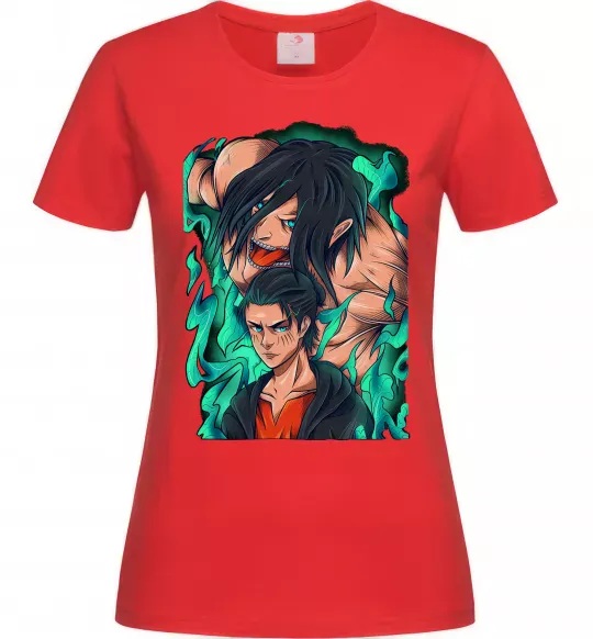 Женская футболка Ерене Єгер титан Красный фото