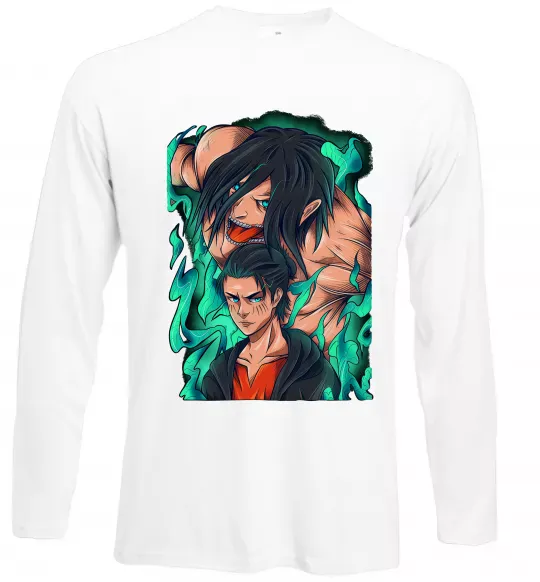 Лонгслив Ерене Єгер титан Белый фото