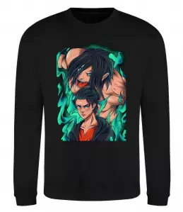 Світшот Ерене Єгер титан Чорний фото