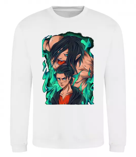 Світшот Ерене Єгер титан Білий фото