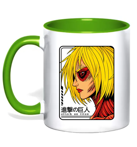 Чашка з кольоровою ручкою Annie Leonhart Лаймовий фото