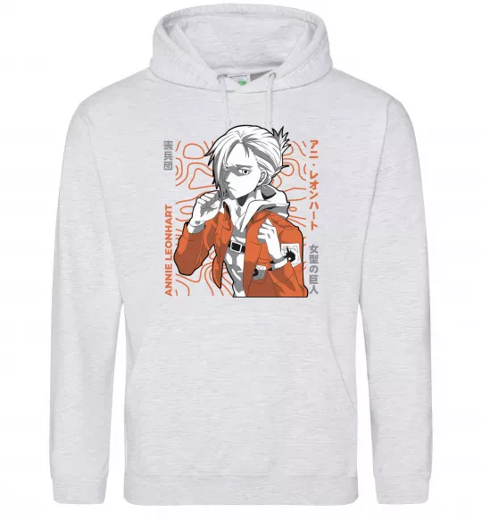 Мужская толстовка (худи) Leonhart Annie Серый меланж фото