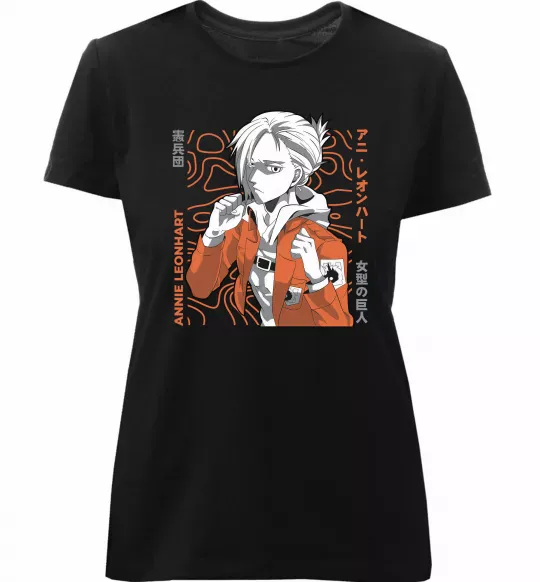 Женская премиум футболка Leonhart Annie Черный фото