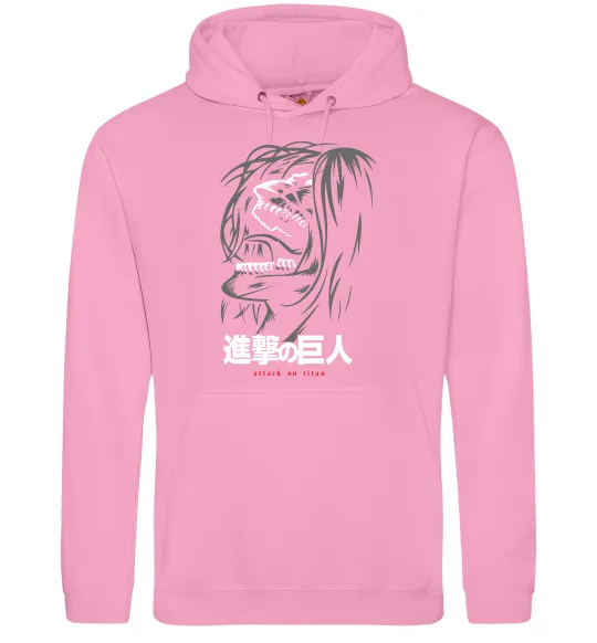 Женская толстовка (худи) Attack on Titan Eren Yeager Розовый фото