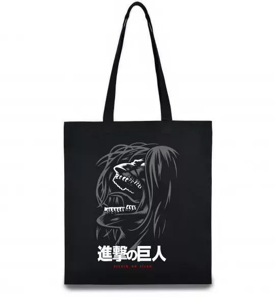Еко-сумка Attack on Titan Eren Yeager Чорний фото