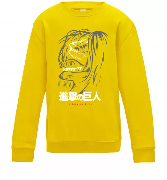 Дитячий світшот Attack on Titan Eren Yeager Сонячно жовтий фото