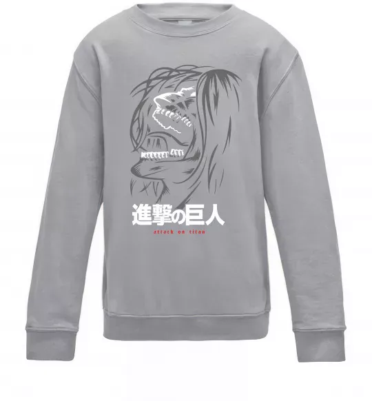 Дитячий світшот Attack on Titan Eren Yeager Сірий меланж фото