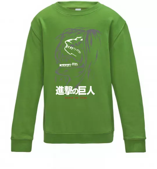 Дитячий світшот Attack on Titan Eren Yeager Лаймовий фото