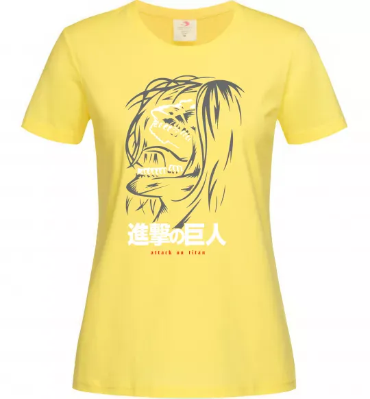 Жіноча футболка Attack on Titan Eren Yeager Лимонний фото