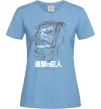 Жіноча футболка Attack on Titan Eren Yeager Блакитний фото
