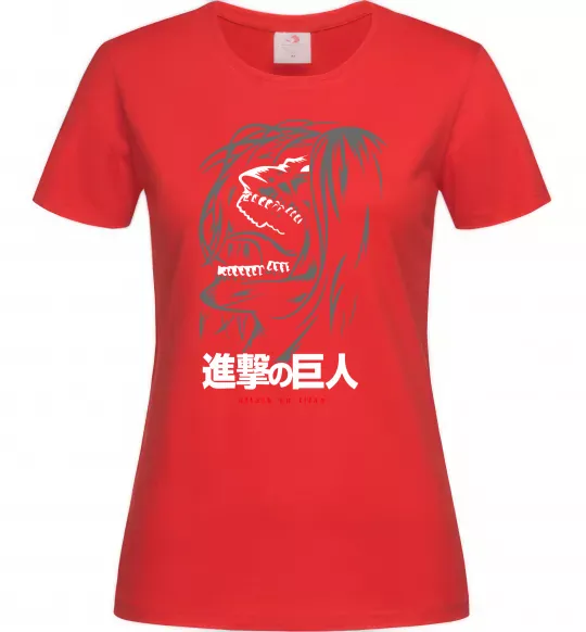 Жіноча футболка Attack on Titan Eren Yeager Червоний фото