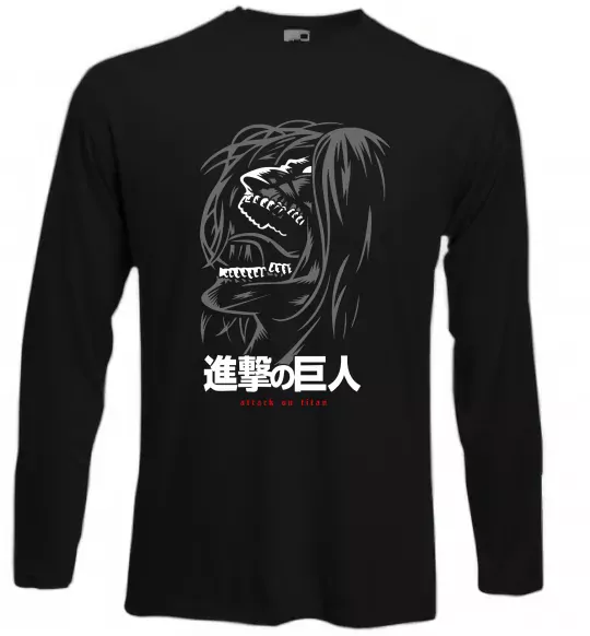 Лонгслив Attack on Titan Eren Yeager Черный фото