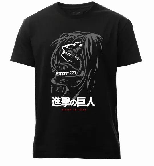 Мужская премиум футболка Attack on Titan Eren Yeager Черный фото