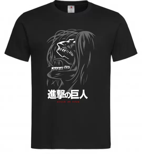 Мужская футболка Attack on Titan Eren Yeager Черный фото