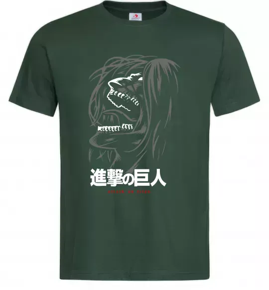 Мужская футболка Attack on Titan Eren Yeager Темно-зеленый фото