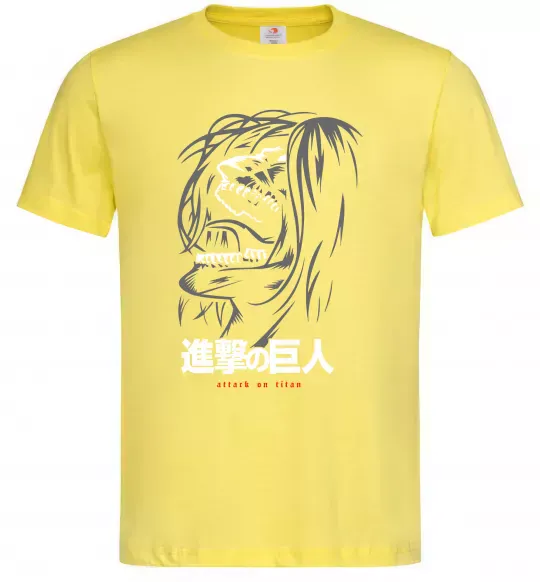 Мужская футболка Attack on Titan Eren Yeager Лимонный фото