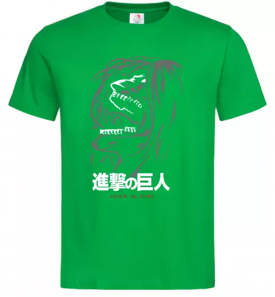 Мужская футболка Attack on Titan Eren Yeager Зеленый фото