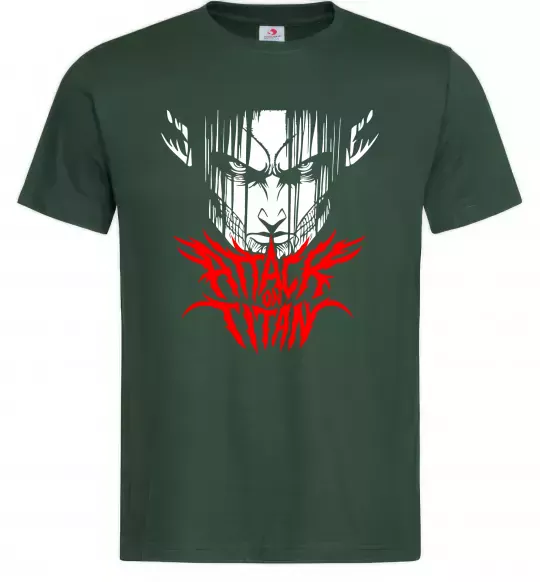 Мужская футболка Attack on titan Темно-зеленый фото