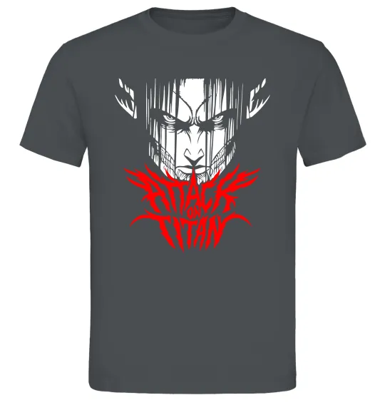 Мужская футболка Attack on titan Графит фото