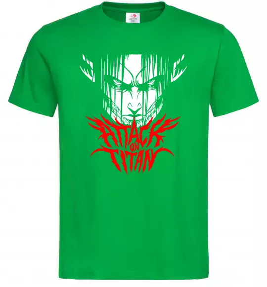 Мужская футболка Attack on titan Зеленый фото