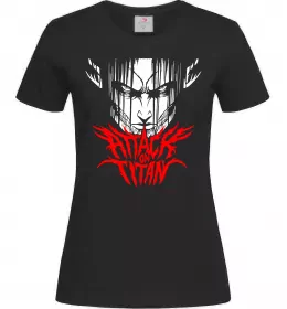 Женская футболка Attack on titan Черный фото