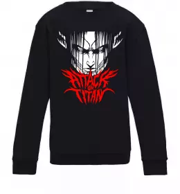 Дитячий світшот Attack on titan Чорний фото